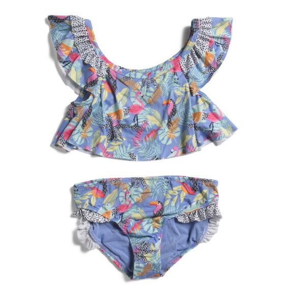 VINCE CAMUTO Multi Big Girls 2pc Printed Swimsuit - Picture 1 of 2